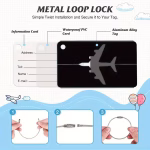 Aluminium Alloy Luggage Tag with Secure Steel Loop - Image 7