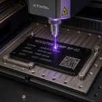 Black Anodised Aluminium Equipment ID & QR Tags for Booster Pump - Image 3