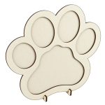 Paw-Shaped Pet Photo Frame – Cherry Veneer - Image 4