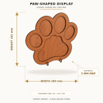 Paw-Shaped Pet Photo Frame – Cherry Veneer - Image 2
