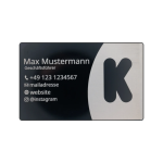 Black Anodised Aluminium Engraved Business Card