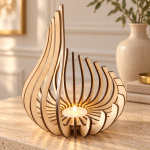 Spiral Wooden Tealight Holder – 3 mm MDF - Image 3