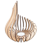 Spiral Wooden Tealight Holder – 3 mm MDF