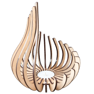 Spiral Wooden Tealight Holder – 3 mm MDF