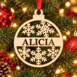 Laser Cut Christmas Ornaments in MDF